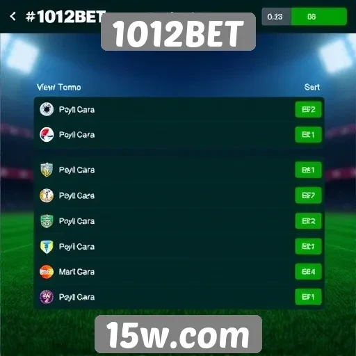 Opções de pagamento disponíveis no 1012BET